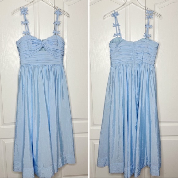 cinq a sept Dresses & Skirts - cinq a sept Light Blue Spaghetti Strap Midi Dress